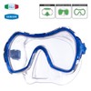Salvas Drop SR Mens Diving Mask - L, Blue (Transparent/Transparent