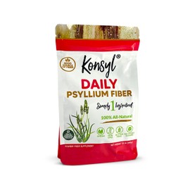 Konsyl Daily Psyllium Fiber Powder | 100% All-Natural Psyllium Husk for Gut & Digestive Health | No Sugar, No Fillers – 90 Servings (540g)