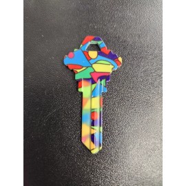 STAINED GLASS PRINTED SCHLAGE SC1 KEYBLANK