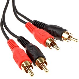 Psylins 2 x RCA Phono Plugs to 2 X RCA Phono Plugs Male Left Right Audio Lead 3 Mtr