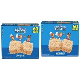 Kellogg's 2-PACK Kellogg's Rice Krispies Treats Bars Marshmallow Squares 60 x 0.78 oz bars
