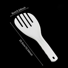 TorSor 2 Pack Rice Paddle 10'' Long Extra Large Non-Stick Serving Rice Spoon Scooper Spatula for Commercial Rice Cooker Warmer Large Capacity 30-70 Cup Rice Pot Restaurant Canteen