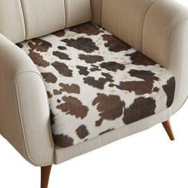 Annejudy Cow Hide Print Couch Cover Sofa Covers for Cushion Couch Sofa Slipcovers Washable Sofa Cover for Dogs Pets Anti-Scratch Individual Couch Cushion Covers with Elastic Bottom