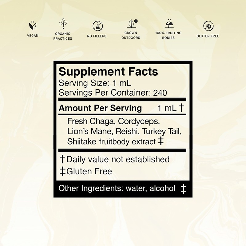 Uphoric Urth Turkey Tail Mushroom Extract - Double Extracted Fruitbody