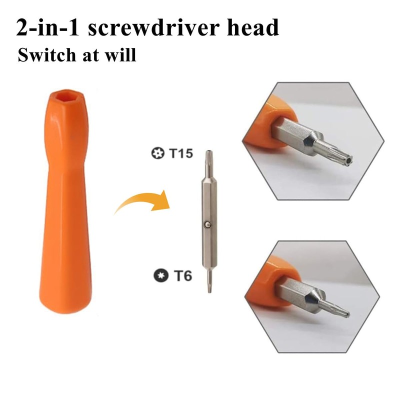 Ring Doorbell Screwdriver Set,T6,T15,+5.0,-4.0 Double-ended Screwdriver Bits with 40 Screws,for