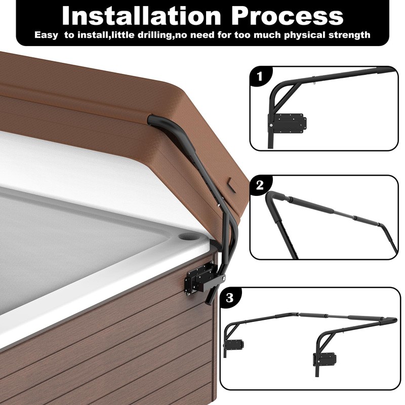 Dogetgd Spa Cover Lift Top Mount Spa & Hot Tub