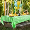 1 Piece Lime Green Polka Dot Rectangle Tablecloth - 54x72“