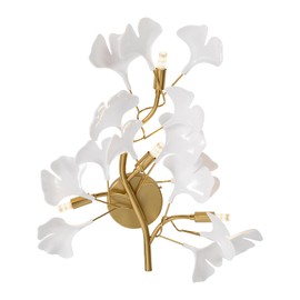 Eapmic Ginkgo Biloba Flowers Wall Light, Modern Wall Lamps Fixtures, Luxury Creative Decorative Wall Lighting for Living Room Bedroom Bathroom Bedside Hallway Stairway