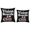 Manifestation Vision Board Goal Setting Dream Big Visualize Throw Pillow