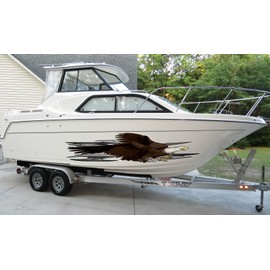 Vsgraphics American Pride Watercraft Graphic Sticker, Tribal Boat Wrap Ripped Metal Decal, Full Color Speed Boat Vinyl Design,Tribal Yacht Wrap Sticker (5x30), Multi