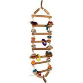 40171 Rope Ladder Bird Toy Cage Toys Cages Foraging Chew Shredder African Grey
