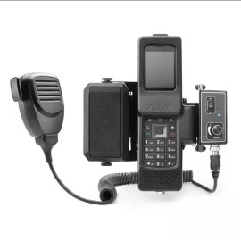 GPSLockbox Sonim XP3 w/ 4″ PTT Kit and Locking Cradle Post and Hardwire Kit