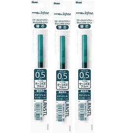 Pentel XLRN5TL-S3 Retractable Energel-in-Free Dedicated Refill, 0.5mm, Turquoise