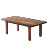 Farmhouse Wood Dining Table for 4-6 People Large Rectangle Kitchen