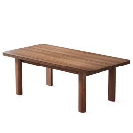 Farmhouse Wood Dining Table for 4-6 People Large Rectangle Kitchen Table, Dinner Table Kitchen & Dining Room Furnituresize: 30.71"D x 62.99"W x 29.92"H, color: Rustic Brown