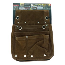 Sankyo Corporation DBLTACT Suede Genuine Leather Nail Bag 2-Tier Brown DSL-07BR
