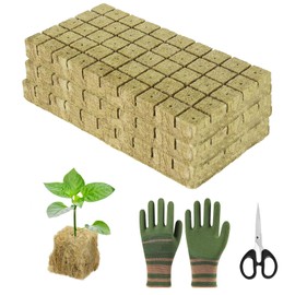 LCUHAVA Rock Wool Cultivation, Rock Wool Cubes, Pack of 150 Rockwool Cube 2.5 x 2.5 x 2.5 cm, Cultivation Mat, Good Air Permeability for Bottomless Propagation Seedlings, Cloning, Cultivation