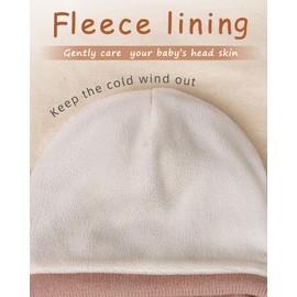 FURTALK Unisex Baby Toddler Child Beanie Knitted Hat with Soft Fleece Lining Warm Winter Hat for Girls and Boys, pink