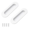MOROBOR 2 PCS Recessed Cabinet Handles, Warm White Stainless Steel