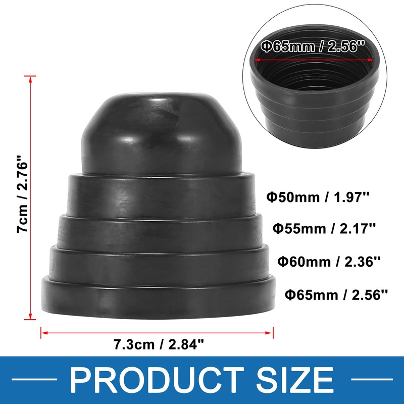 A ABSOPRO Seal Caps Headlight Dust Cover 50mm 55mm 60mm
