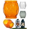 Tokyo Crafts Oil Lantern Globe Hammered Amber Shade for Feuerhand