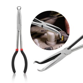 Electrical Disconnect Plier, Professional Automotive Electrical Disconnect Plier Hose Repair Tool Radiator Hose Clamp Long Spark Plug Removal Pliers for Cars (size:275mm/11inch)