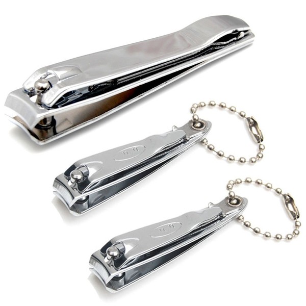 Luxxii (3 Pack) Sharp Sturdy Nail Clippers Set with Nail