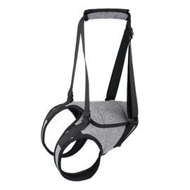 AIMALL Dog Lifting Harness for Elderly, Disabled Dogs, Adjustable Rear Leg Support Sling with Detachable Handle, Comfort Fit in Polyester - Grey, Sizes S-XL
