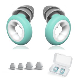 FAINCA Ohrstöpsel Zum Schlafen, 3D Shape Schlaf Ohrstöpsel, 2 Paar Ersatzköpfe Enthalten, Wiederverwendbarer Ohrstöpsel, Silikon Gehörschutz, für Schlafen Schnarchen, Lernen, Schwimmen (Grün)