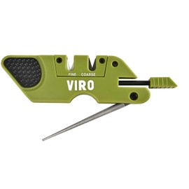 VIRO 6-in-1 Pocket Knife Sharpener& Survival Tool Outdoor Hunting Knife & Hook Sharpener, Handheld, Compact, Lightweight, Multi Use(Green)