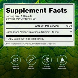Pure TheraPro Rx Bio Boron 10mg, 3 Months Supply - Bororganic Glycine Boron for Men & Women - Premium Formula for Bone Health, Joint Flexibility, Cardiovascular Function & Immunity Support