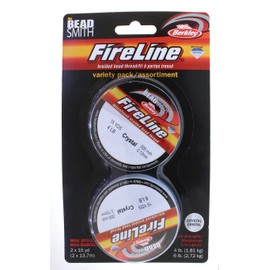 Fireline Beading Thread 2 Pack Clear 1 Each 15 Yard Spool in 4lb and 6lb