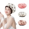 Shower Cap, Shampoo Hat, Set of 3 Colors, Diameter 11.2