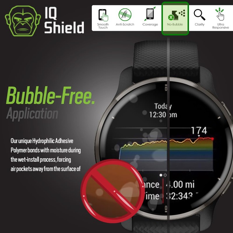 IQShield Screen Protector Compatible with Garmin Venu 2 Plus (6-Pack)