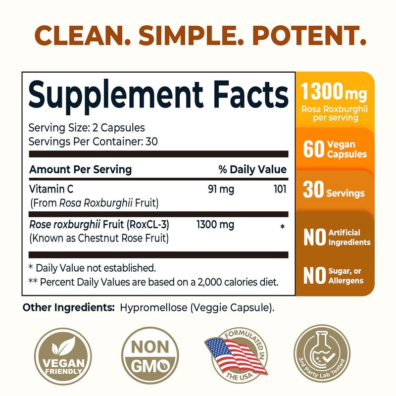Organic Rosa Roxburghii | Natural Vitamin C Superfood |Chestnut Rose