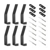MAXQUU 6 Pieces Black Towel Hooks, Wall Hooks, Drilled Coat