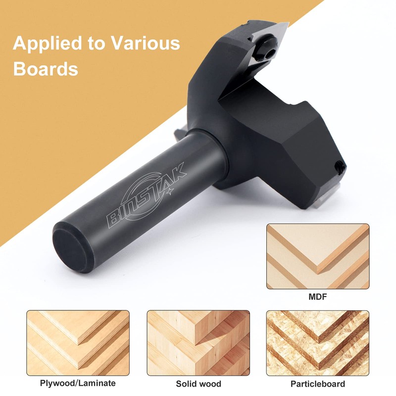 CNC Spoilboard Surfacing Router Bit, 1/2" Shank 2" Cutting Diameter,