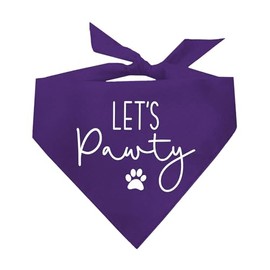 Let's Pawty Birthday Party Dog Bandana (Purple, OS 385)