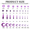 Adramata 68Pcs Ear Stretching Kit 14G-00G Acrylic Tapers Septum Ring