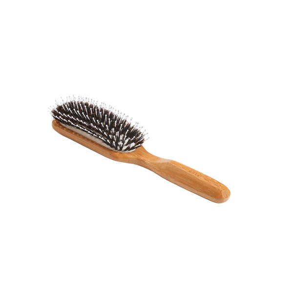 Bass Brushes | Shine & Condition | Luxury Grade Hair Brush | 100% Premium Natural Bristle | Professional Style with Pure Bamboo Handle