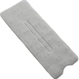 Webos Bathtub Mat Non Slip: Soft Safety Foam Bath Mat for Tub Suitable for Elderly and Kids Extra Long 40x16Inch with Drain Holes and Suction Cups Massage Tub & Shower Mat for Bathroom (Light Grey)