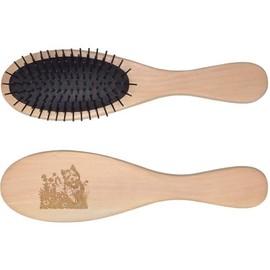 'Westie Dog with Flowers' Wooden Hairbrush (HA00056076)
