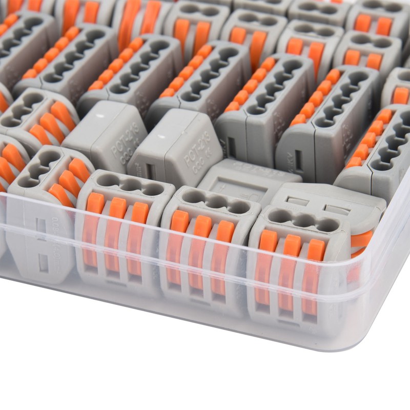 60Pcs Lever Nuts Quick Connect Wire Connector Conductor PCT‑212 ‑