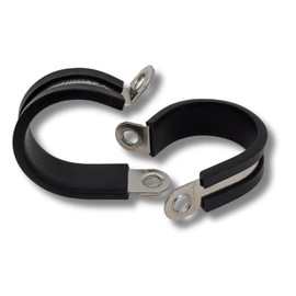 Lumonic 5 x 25 mm pipe clamps with rubber insert, stainless steel V2A, cable clamps for screwing, hose clamp 25 mm, pipe clamps, mounting clamp 25