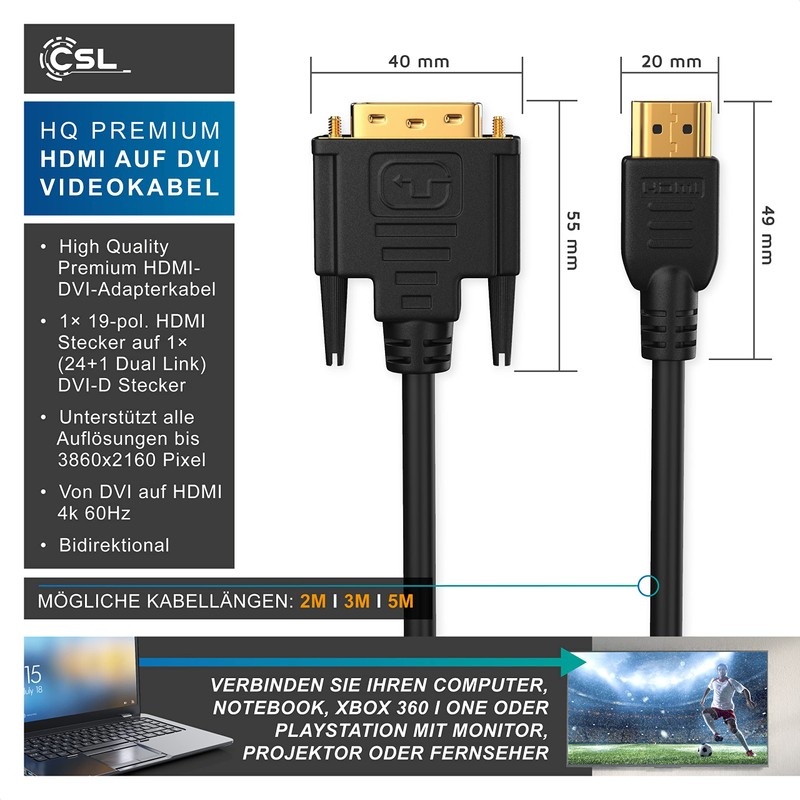 CSL – HDMI to DVI Cable (GB)