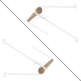 Natural Goods Berlin Gard Prenzlberg Coat Rack | Powder Coated or Oiled | Clothes Rail Holder with Loop for the Wall | 8 mm Material Thickness | For 30 mm Round Rods | DIY