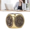Metal Figertip Rotating Cube Embossed 6 Sided Anti Anxiety Stress