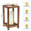 Neoflavie 12 Set Wooden Wedding Lantern Centerpiece, Lantern Candle Holder