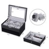 BEWISHOME Watch Box Organizer with Valet Drawer - Real Glass