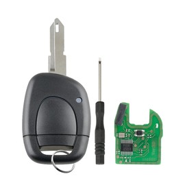 1 Button 433MHz Remote Key Fob for Renault Clio Megane Kangoo Renault Key Fob with PCF7946 Chip Screwdriver Key Ring